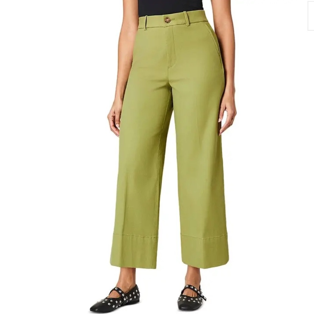 NWT Spanx Stretch Twill Crop Wide Leg Pants 2.0  Cypress Size S